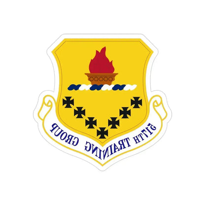 517 Training Group AETC (U.S. Air Force) REVERSE PRINT Transparent Die-Cut STICKER 4 Inch Die-Cut Transparent - The Sticker Space