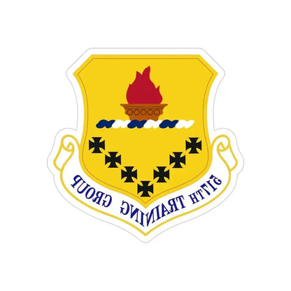 517 Training Group AETC (U.S. Air Force) REVERSE PRINT Transparent Die-Cut STICKER 5 Inch Die-Cut Transparent - The Sticker Space