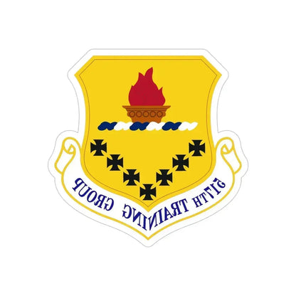 517 Training Group AETC (U.S. Air Force) REVERSE PRINT Transparent Die-Cut STICKER 6 Inch Die-Cut Transparent - The Sticker Space