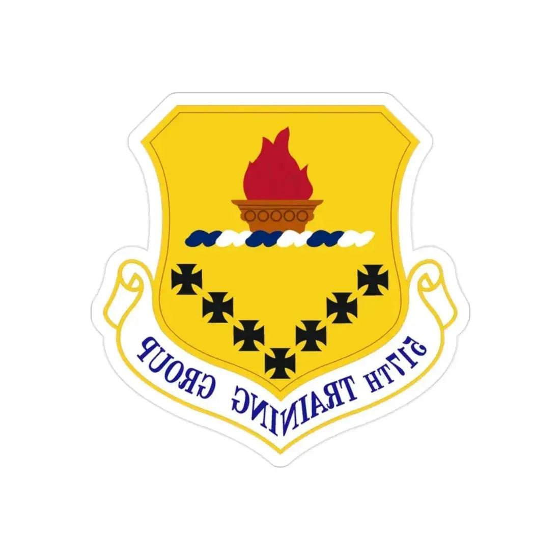 517 Training Group AETC (U.S. Air Force) REVERSE PRINT Transparent Die-Cut STICKER - The Sticker Space