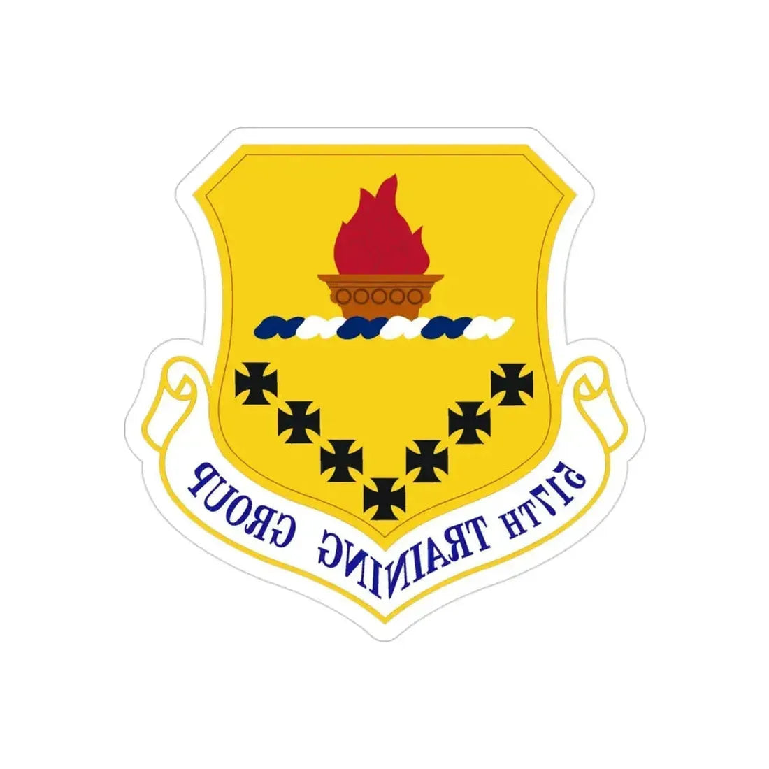 517 Training Group AETC (U.S. Air Force) REVERSE PRINT Transparent Die-Cut STICKER - The Sticker Space