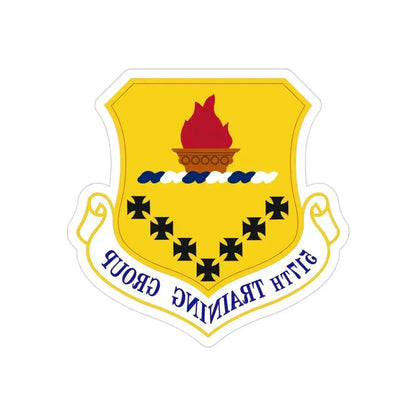 517 Training Group AETC (U.S. Air Force) REVERSE PRINT Transparent Die-Cut STICKER - The Sticker Space