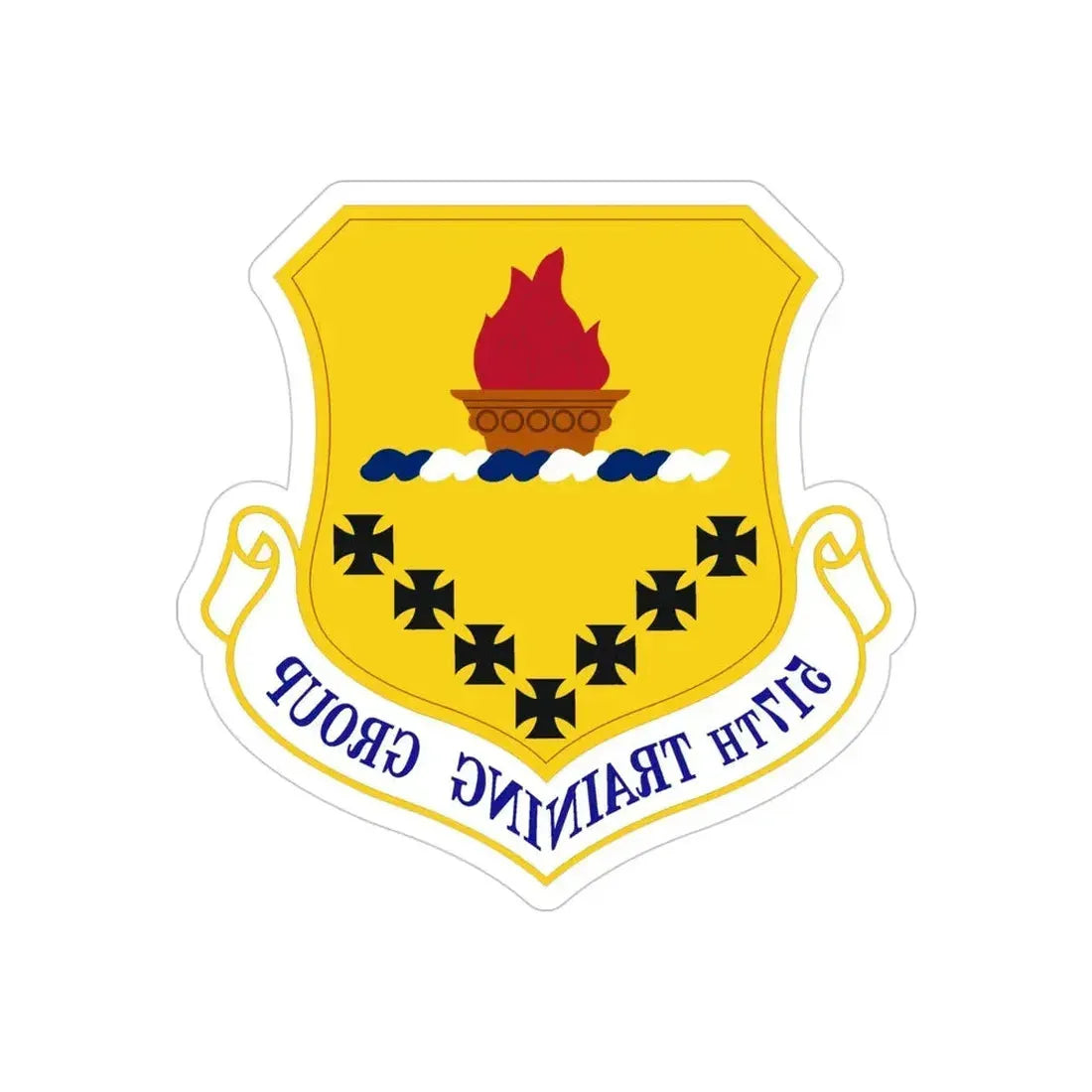 517 Training Group AETC (U.S. Air Force) REVERSE PRINT Transparent Die-Cut STICKER - The Sticker Space
