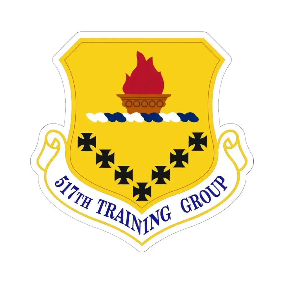 517 Training Group AETC (U.S. Air Force) STICKER Vinyl Kiss-Cut Decal 6 Inch White - The Sticker Space