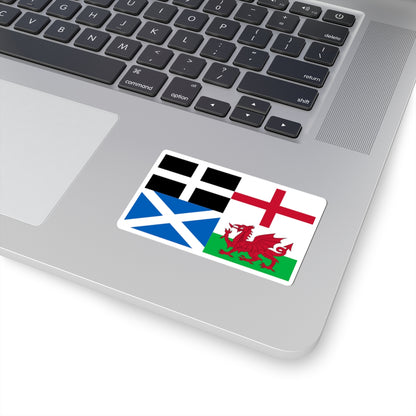 Flags of Cornwall England Scotland and Wales (England) STICKER Vinyl Kiss-Cut Decal