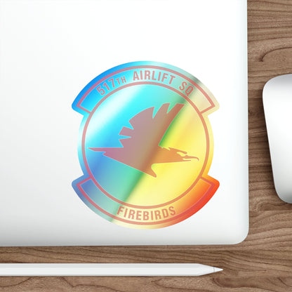 517th Airlift Squadron (U.S. Air Force) Holographic STICKER Die-Cut Vinyl Decal-The Sticker Space