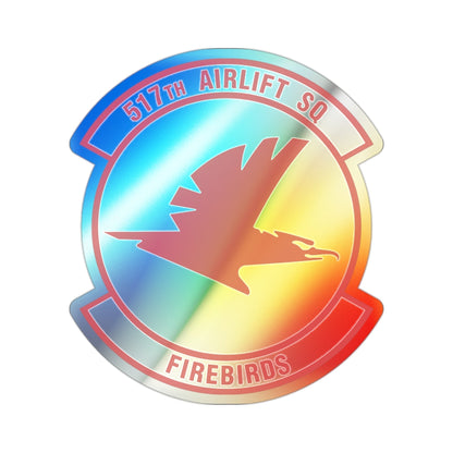 517th Airlift Squadron (U.S. Air Force) Holographic STICKER Die-Cut Vinyl Decal-2 Inch-The Sticker Space