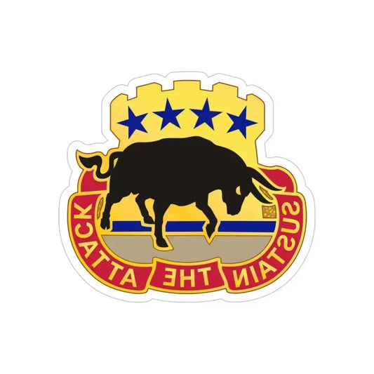 518 Sustainment Brigade 3 (U.S. Army) REVERSE PRINT Transparent Die-Cut STICKER 6 Inch Die-Cut Transparent - The Sticker Space