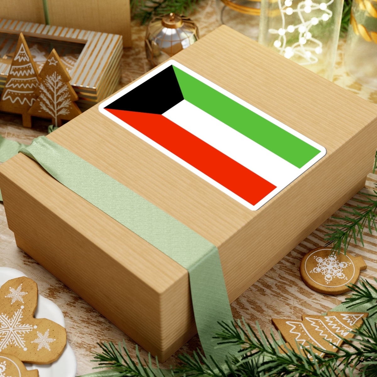 Flag of Kuwait WFB 2000 (Kuwait) STICKER Vinyl Kiss-Cut Decal