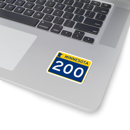 MN-200 wide (Minnesota) (Road Sign) STICKER Vinyl Kiss-Cut Decal