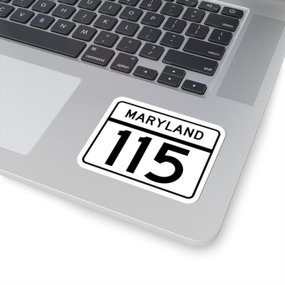 MD Route 115 (Maryland) (Road Sign) STICKER Vinyl Kiss-Cut Decal