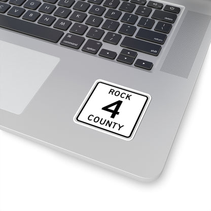 Rock County Route 4 MN (Minnesota) (Road Sign) STICKER Vinyl Kiss-Cut Decal