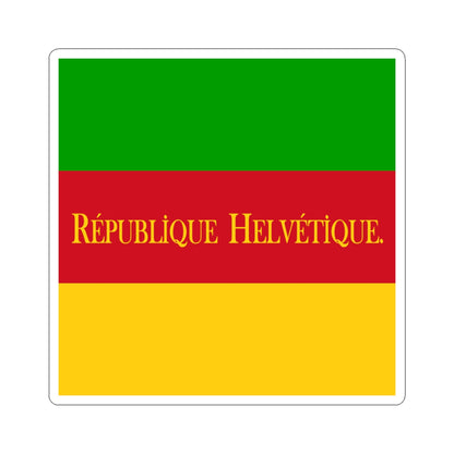 Flag of the Helvetic Republic French (Switzerland) STICKER Vinyl Kiss-Cut Decal