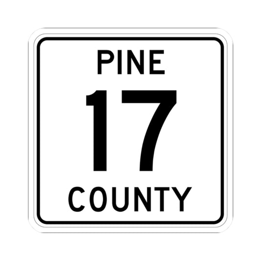 Pine County Route 17 MN (Minnesota) (Road Sign) STICKER Vinyl Kiss-Cut Decal