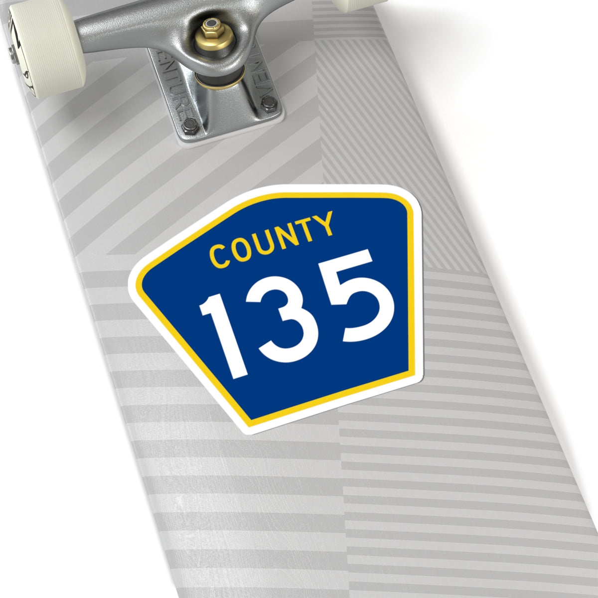 County 135 MN (Minnesota) (Road Sign) STICKER Vinyl Kiss-Cut Decal