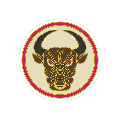 518th Sustainment Brigade (U.S. Army) REVERSE PRINT Transparent Die-Cut STICKER 4 Inch Die-Cut Transparent - The Sticker Space