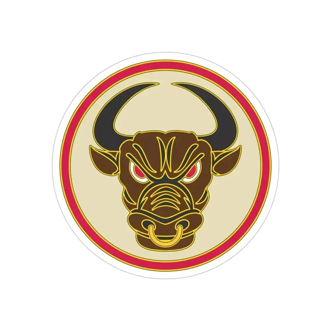 518th Sustainment Brigade (U.S. Army) REVERSE PRINT Transparent Die-Cut STICKER 5 Inch Die-Cut Transparent - The Sticker Space