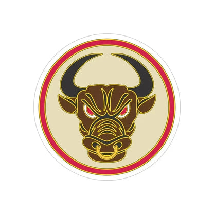 518th Sustainment Brigade (U.S. Army) REVERSE PRINT Transparent Die-Cut STICKER 5 Inch Die-Cut Transparent - The Sticker Space