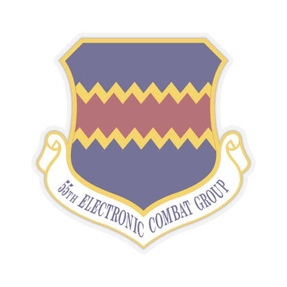 55th Electronic Combat Group (U.S. Air Force) STICKER Vinyl Kiss-Cut Decal-3 Inch-Transparent-The Sticker Space