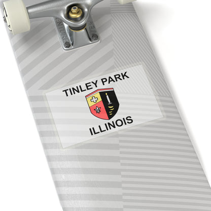 Flag of Tinley Park, IL - STICKER Vinyl Kiss-Cut Decal