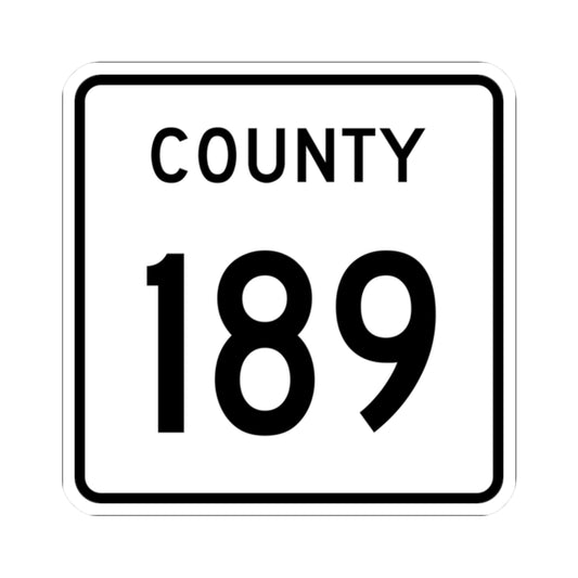County 189 square (Minnesota) (Road Sign) STICKER Vinyl Kiss-Cut Decal