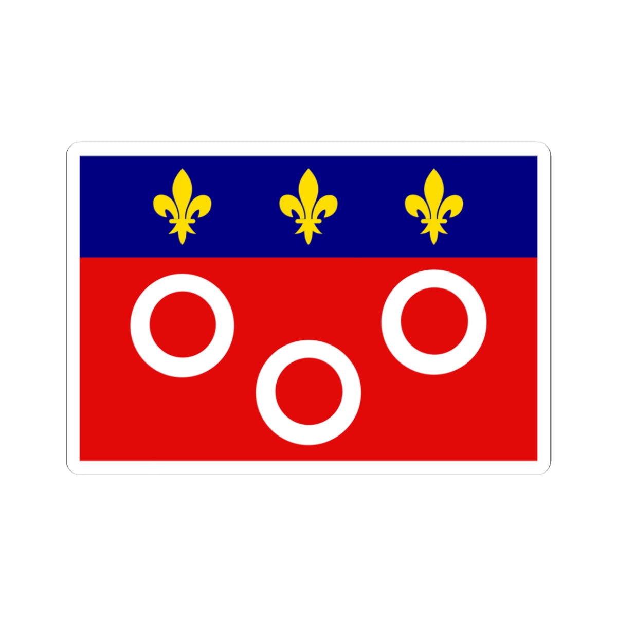 Flag of Macon (France) STICKER Vinyl Kiss-Cut Decal