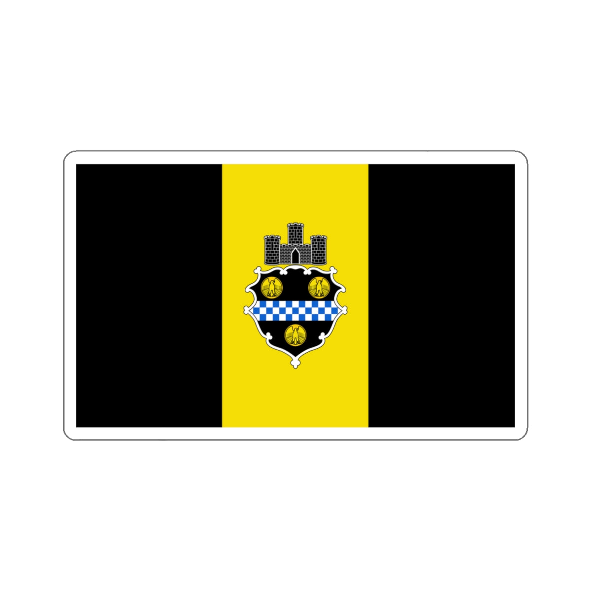 Flag of Pittsburgh, Pennsylvania - STICKER Vinyl Kiss-Cut Decal