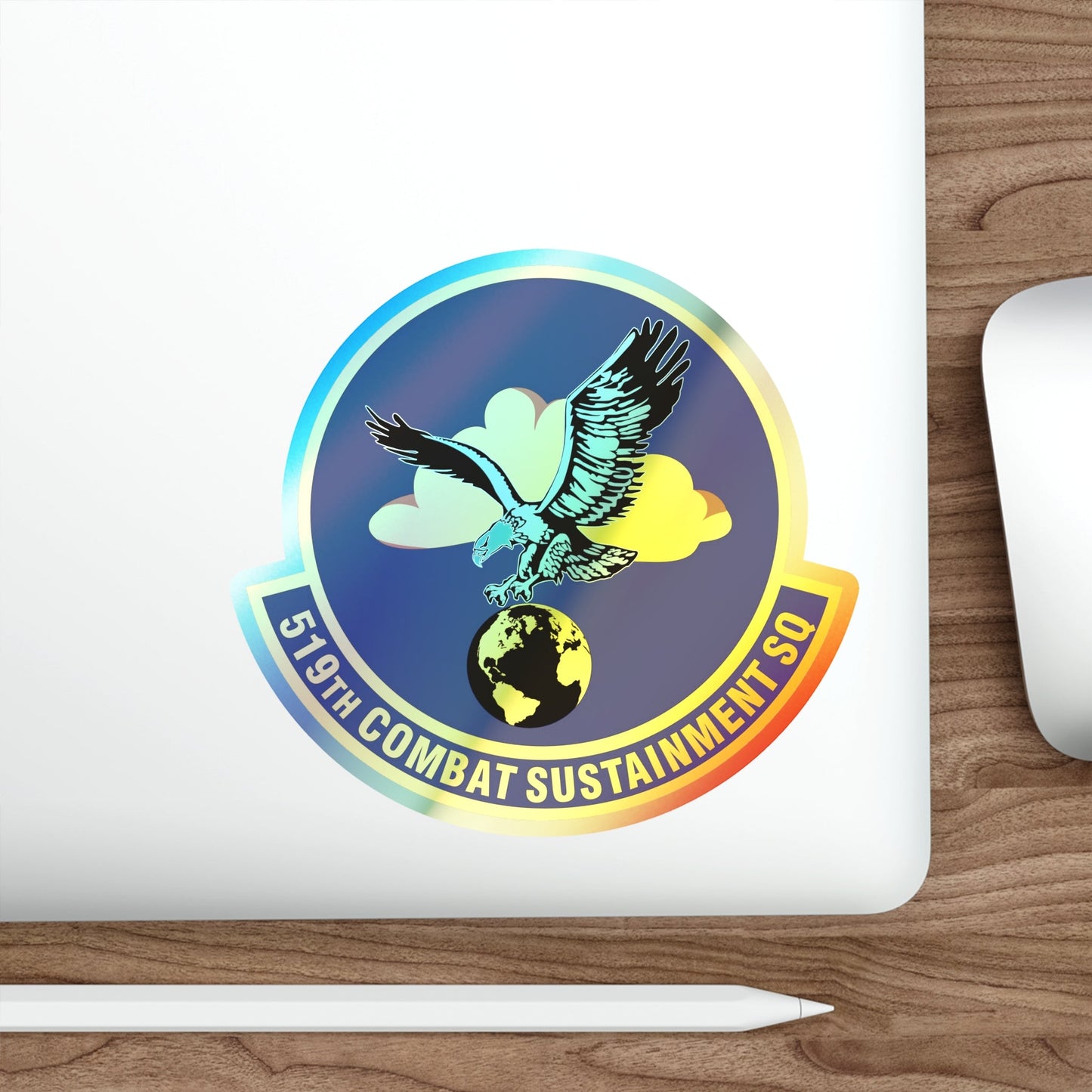 519th Combat Sustainment Squadron (U.S. Air Force) Holographic STICKER Die-Cut Vinyl Decal-The Sticker Space