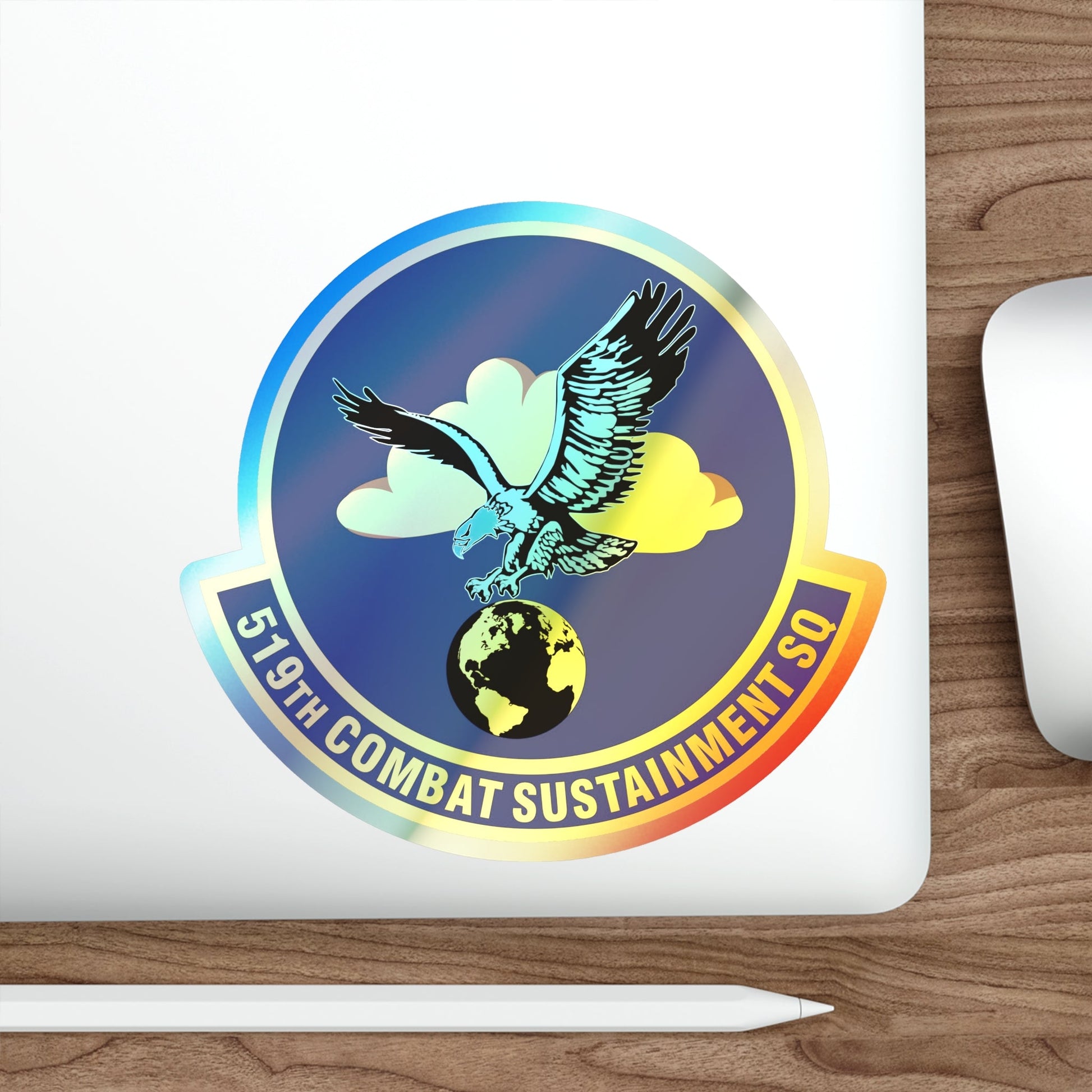 519th Combat Sustainment Squadron (U.S. Air Force) Holographic STICKER Die-Cut Vinyl Decal-The Sticker Space