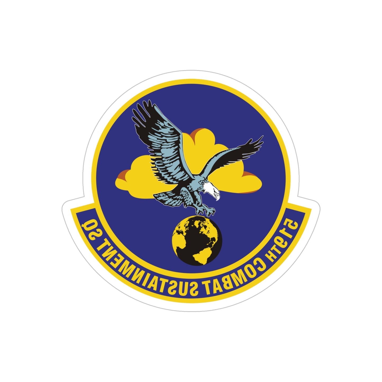 519th Combat Sustainment Squadron (U.S. Air Force) REVERSE PRINT Transparent STICKER-5 Inch-The Sticker Space