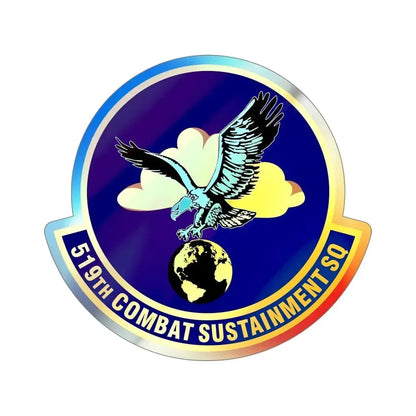 519th Combat Sustainment Squadron (U.S. Air Force) Holographic STICKER Die-Cut Vinyl Decal 5 Inch Holographic - The Sticker Space