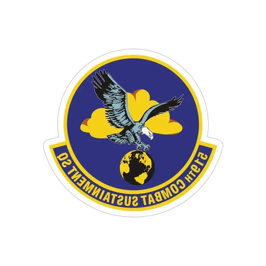 519th Combat Sustainment Squadron (U.S. Air Force) REVERSE PRINT Transparent Die-Cut STICKER 6 Inch Die-Cut Transparent - The Sticker Space