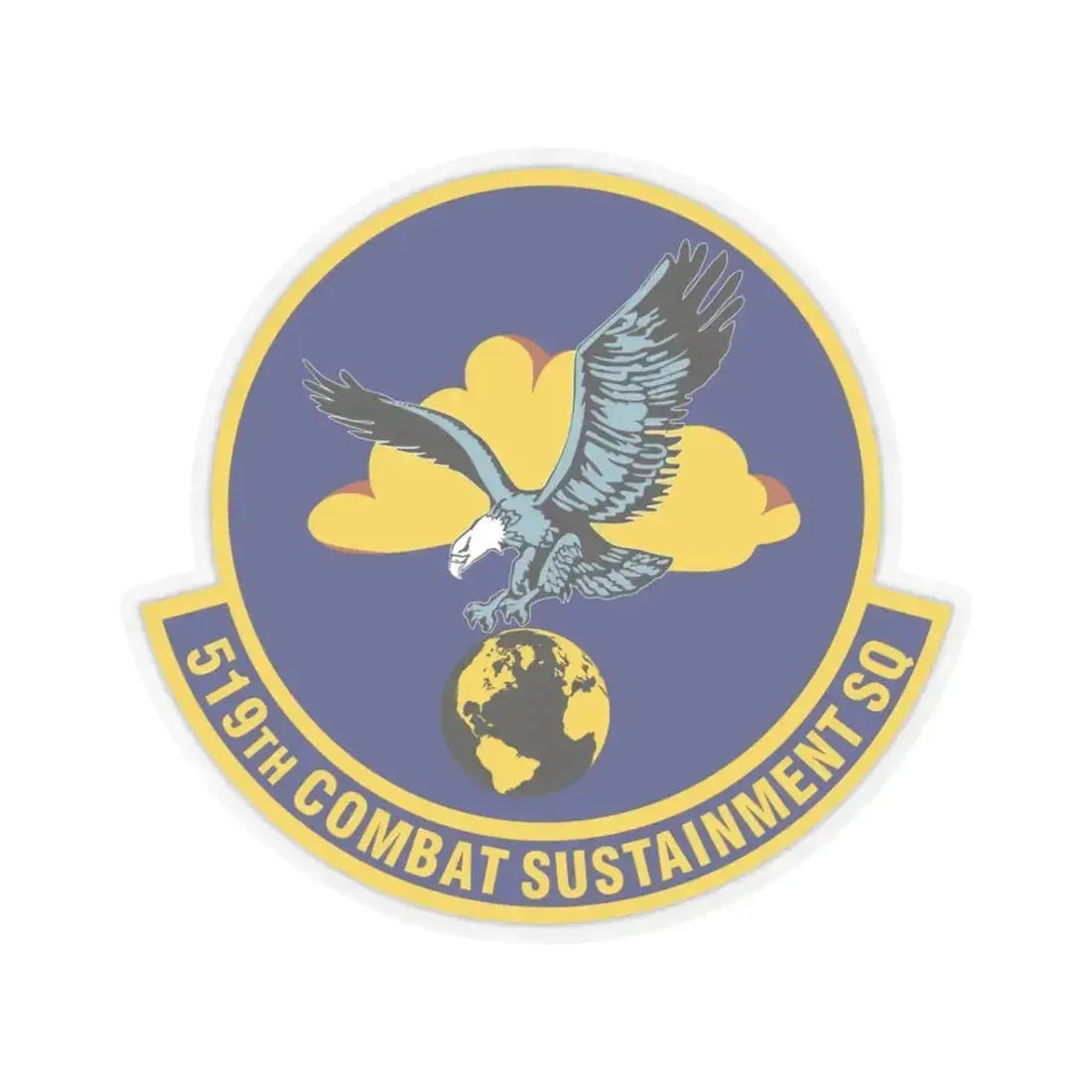 519th Combat Sustainment Squadron (U.S. Air Force) STICKER Vinyl Kiss-Cut Decal 3 Inch Transparent - The Sticker Space