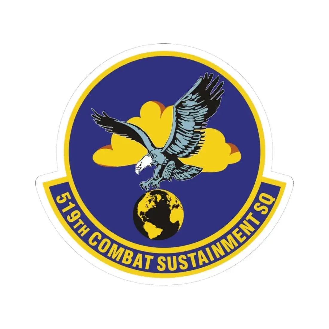 519th Combat Sustainment Squadron (U.S. Air Force) STICKER Vinyl Kiss-Cut Decal 3 Inch White - The Sticker Space