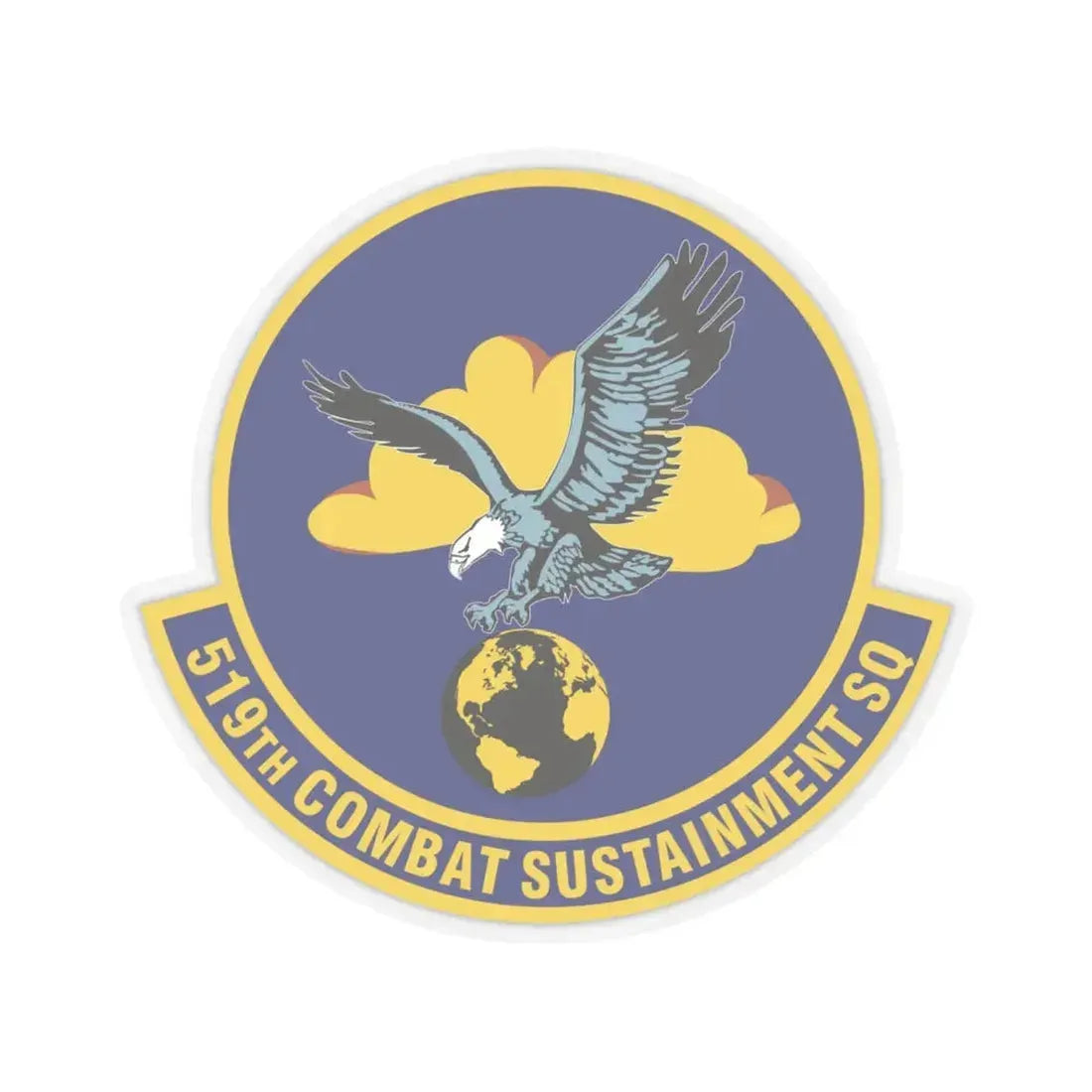 519th Combat Sustainment Squadron (U.S. Air Force) STICKER Vinyl Kiss-Cut Decal 6 Inch Transparent - The Sticker Space
