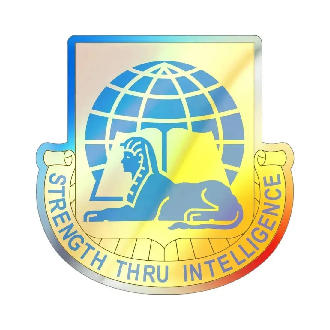 519th Military Intelligence Battalion (U.S. Army) Holographic STICKER Die-Cut Vinyl Decal 4 Inch Holographic - The Sticker Space