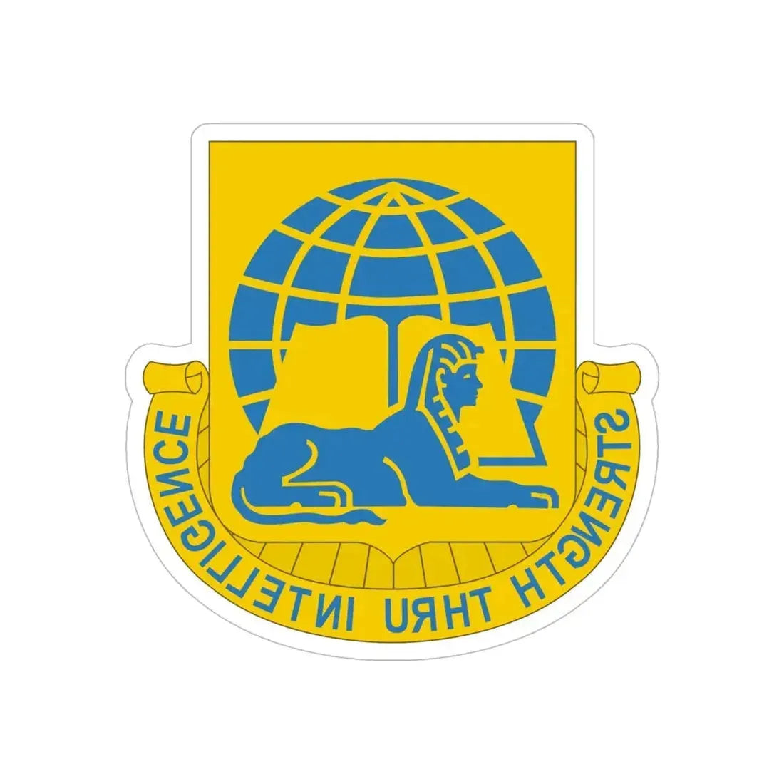 519th Military Intelligence Battalion (U.S. Army) REVERSE PRINT Transparent Die-Cut STICKER - The Sticker Space