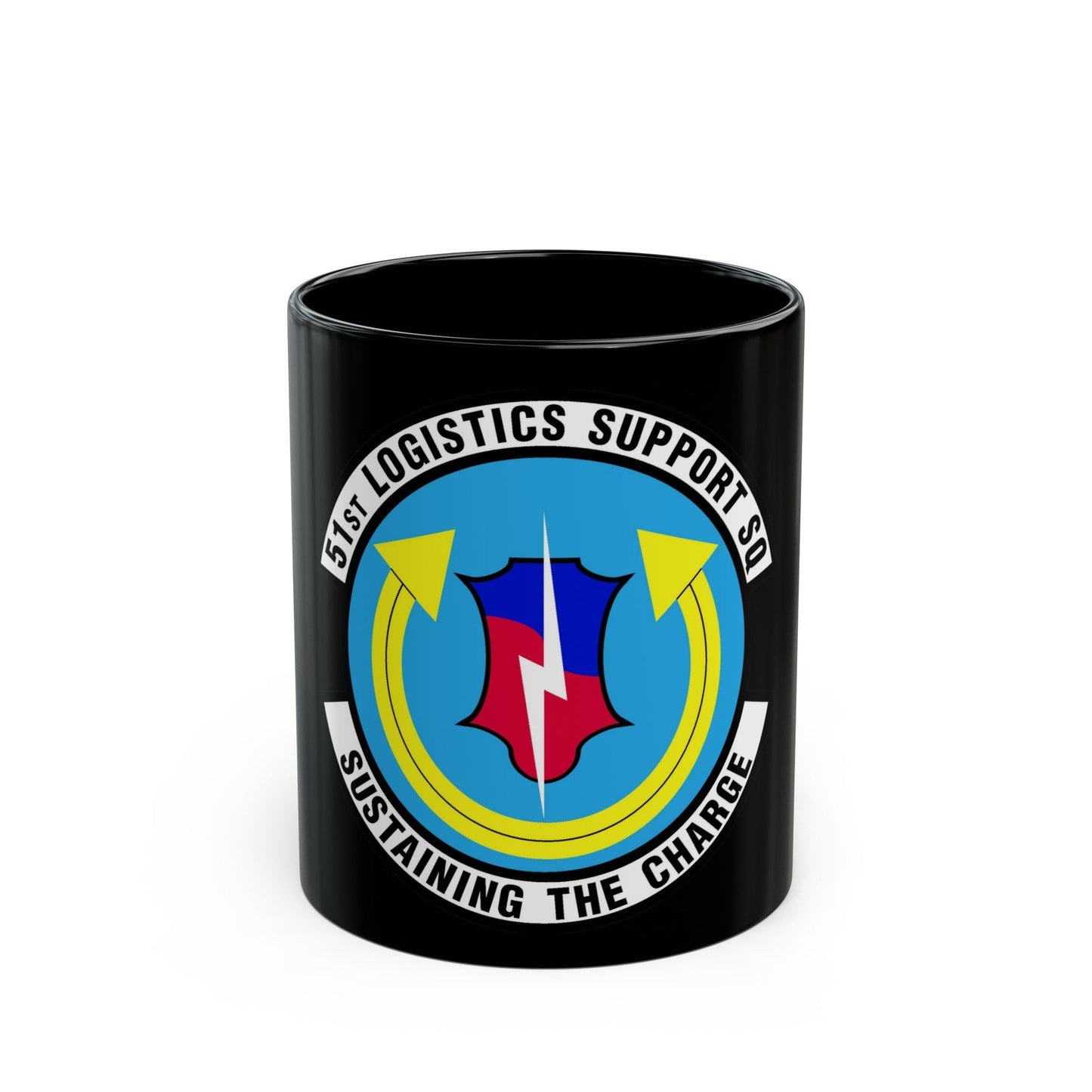 51st Logistics Support Squadron (U.S. Air Force) Black Coffee Mug-11oz-The Sticker Space