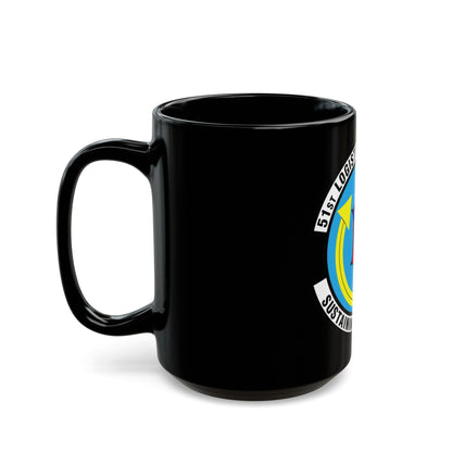 51st Logistics Support Squadron (U.S. Air Force) Black Coffee Mug-The Sticker Space