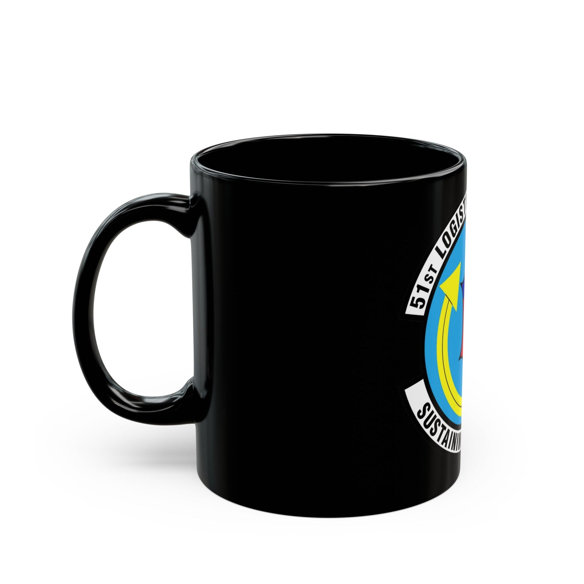 51st Logistics Support Squadron (U.S. Air Force) Black Coffee Mug-The Sticker Space