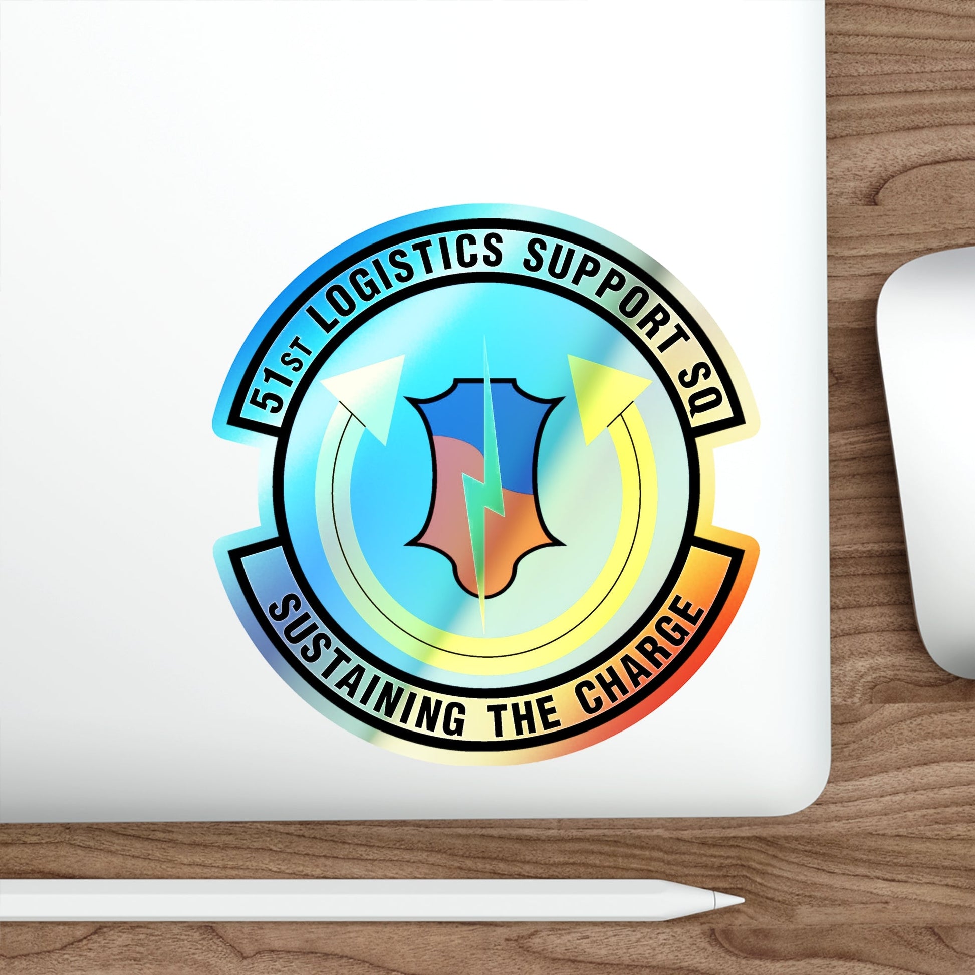 51st Logistics Support Squadron (U.S. Air Force) Holographic STICKER Die-Cut Vinyl Decal-The Sticker Space