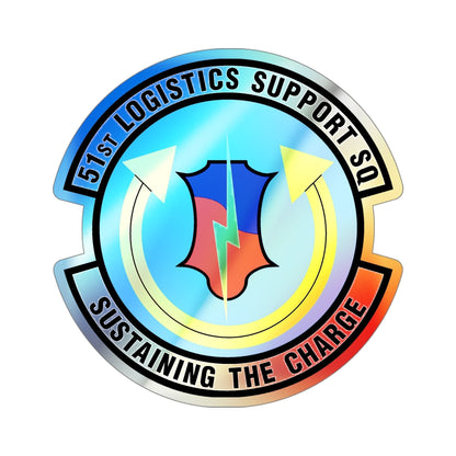 51st Logistics Support Squadron (U.S. Air Force) Holographic STICKER Die-Cut Vinyl Decal-5 Inch-The Sticker Space