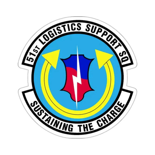 51st Logistics Support Squadron (U.S. Air Force) STICKER Vinyl Kiss-Cut Decal 2 Inch White - The Sticker Space