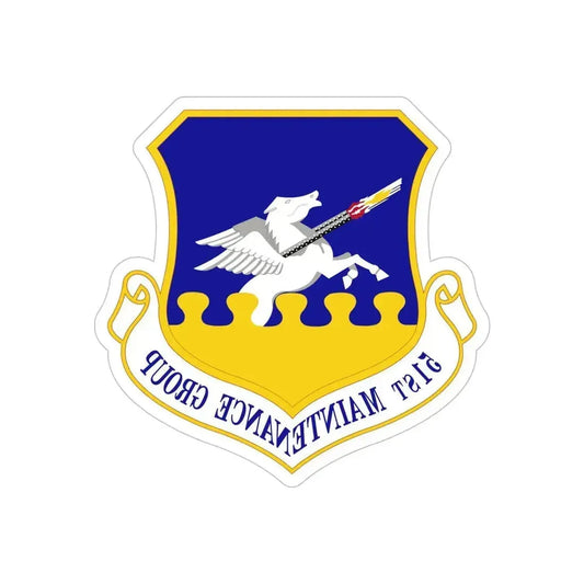 51st Maintenance Group (U.S. Air Force) REVERSE PRINT Transparent Die-Cut STICKER 6 Inch Die-Cut Transparent - The Sticker Space