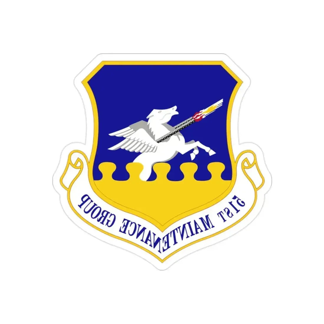 51st Maintenance Group (U.S. Air Force) REVERSE PRINT Transparent Die-Cut STICKER - The Sticker Space