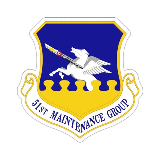 51st Maintenance Group (U.S. Air Force) STICKER Vinyl Kiss-Cut Decal 2 Inch White - The Sticker Space