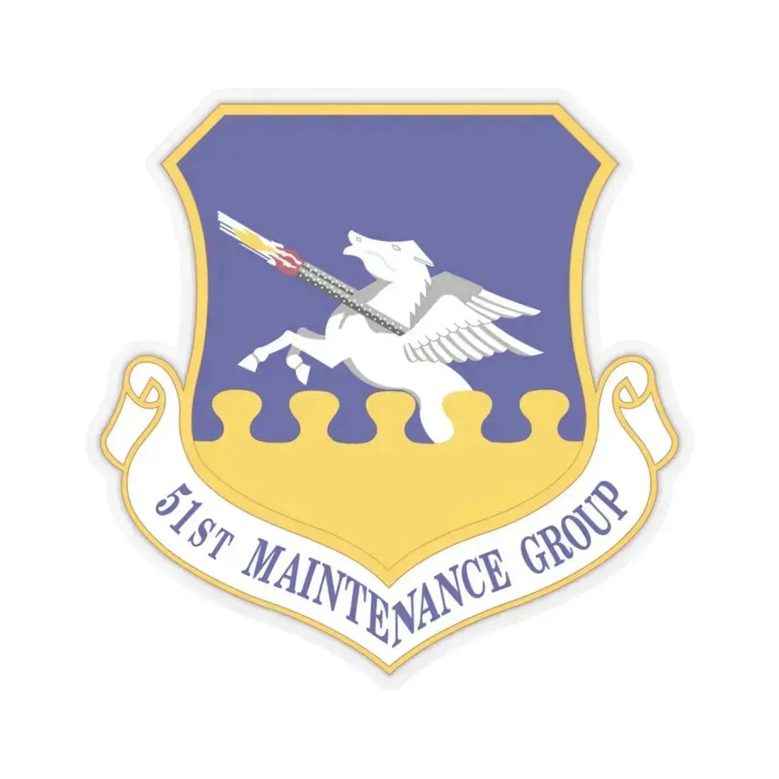 51st Maintenance Group (U.S. Air Force) STICKER Vinyl Kiss-Cut Decal 3 Inch Transparent - The Sticker Space
