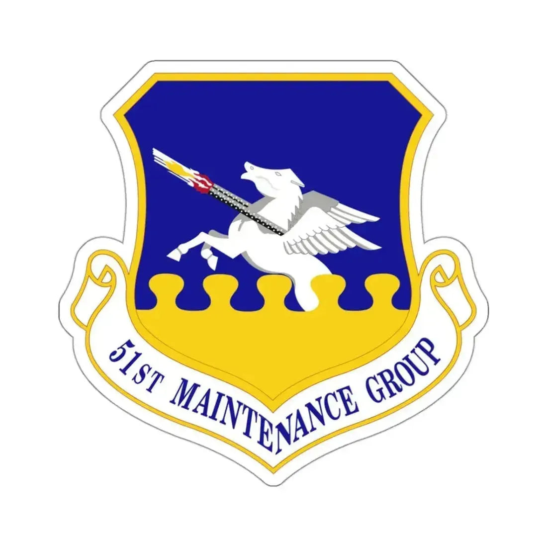 51st Maintenance Group (U.S. Air Force) STICKER Vinyl Kiss-Cut Decal 3 Inch White - The Sticker Space