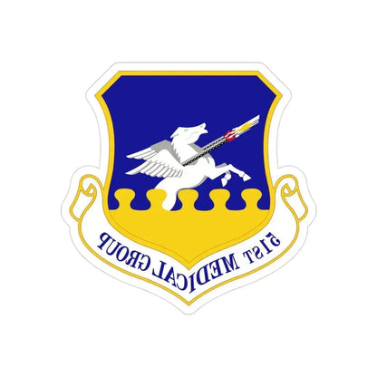 51st Medical Group (U.S. Air Force) REVERSE PRINT Transparent Die-Cut STICKER 3 Inch Die-Cut Transparent - The Sticker Space