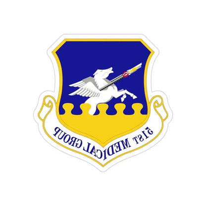 51st Medical Group (U.S. Air Force) REVERSE PRINT Transparent Die-Cut STICKER 6 Inch Die-Cut Transparent - The Sticker Space